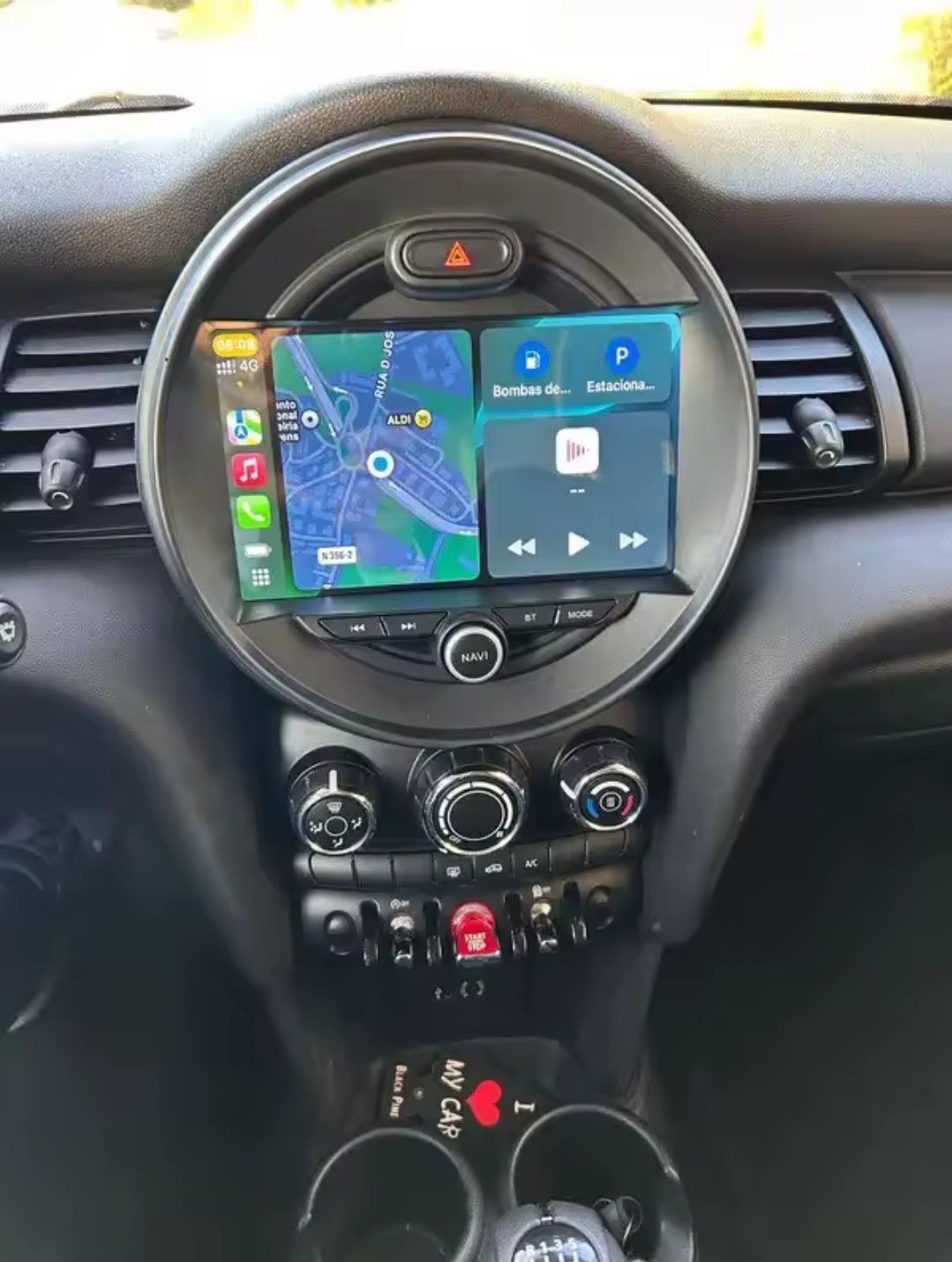 Rádio Mini F55 F56 Android 14 (Novo)