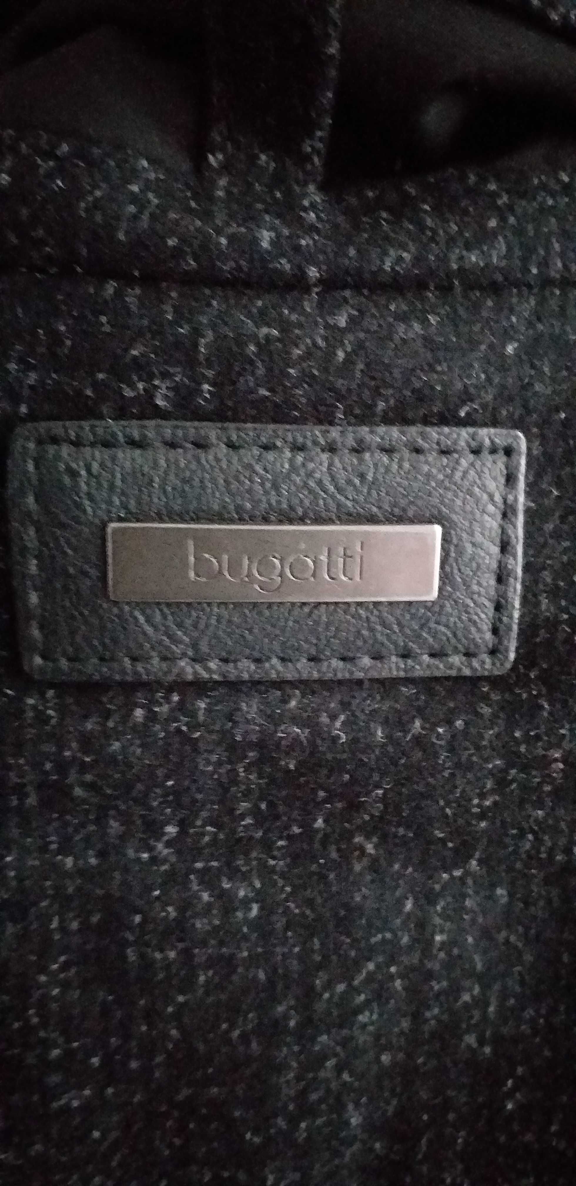 Bugatti-wełniany,NOWY męski,elegancki,zimowy płaszcz,r.28-XL