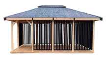 Altana nowoczesna model 8 -  czarne lamele 3x4m Wooden House Stanior
