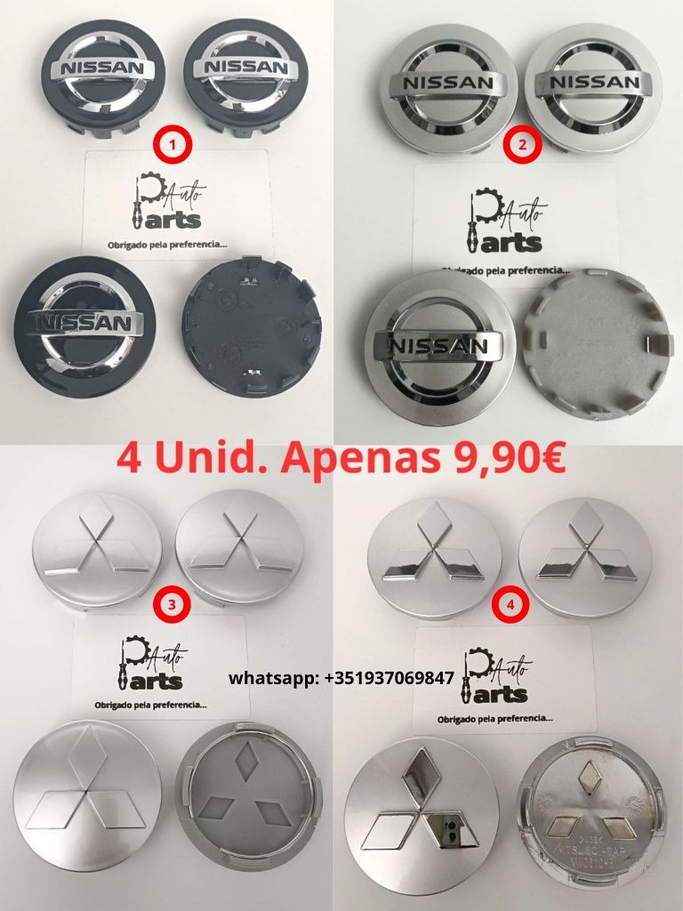 Centros de jante Nissan/Mitsubishi 54mm/60mm