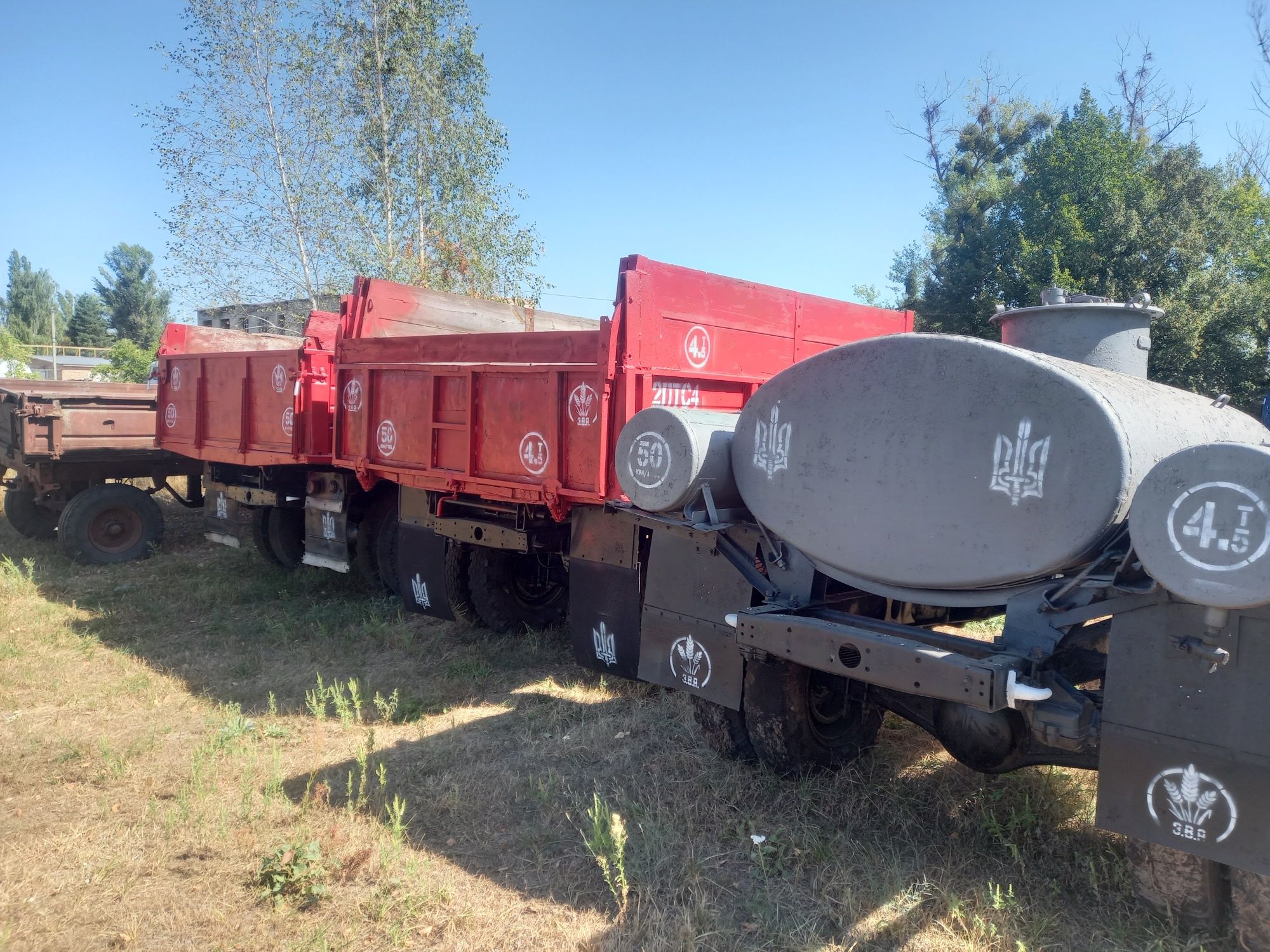 Прицепи самосвали одноосні