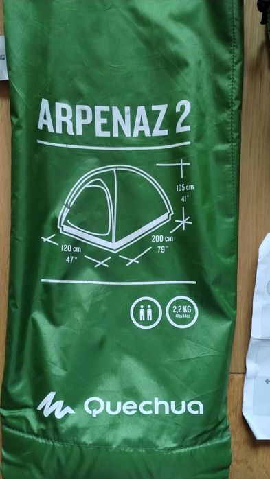 Namiot quechua arpenaz 2 lekki (raz użyty)