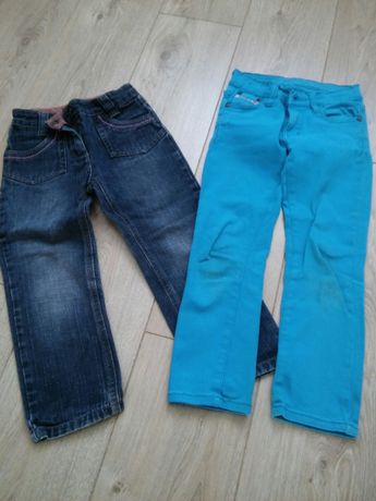 Spodnie dla dziewczynki (cena za 2 pary!) rozmiar 110 (5-6 lat)