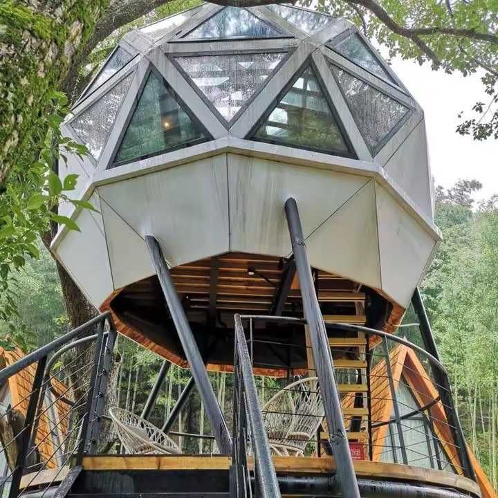 Domek na drzewie Letniskowy dom Całoroczny Turystyczny mobilny Ambona