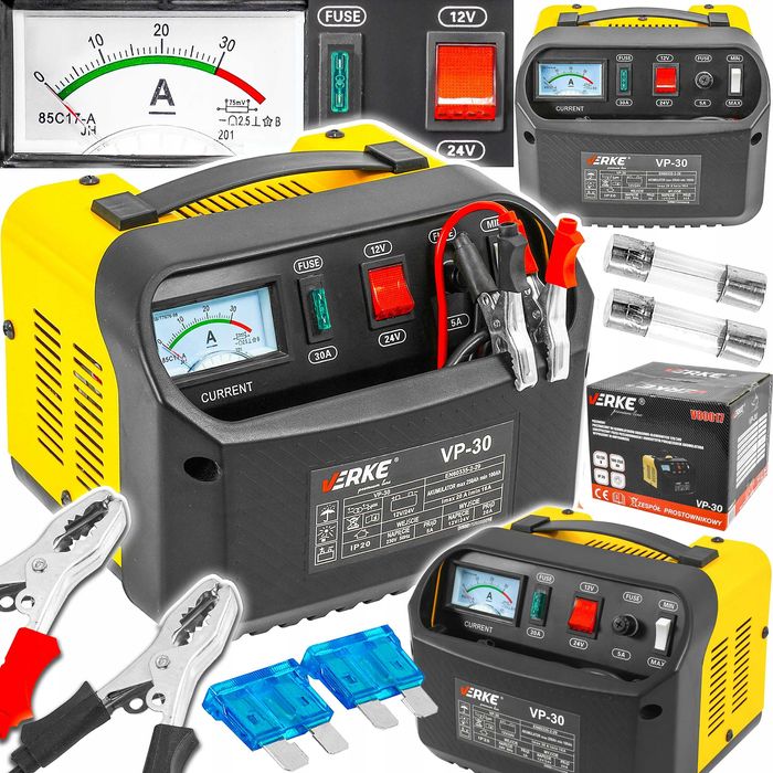 PROSTOWNIK SAMOCHODOWY Do Akumulatorów 12V24V20A Ładowarka Akumulator