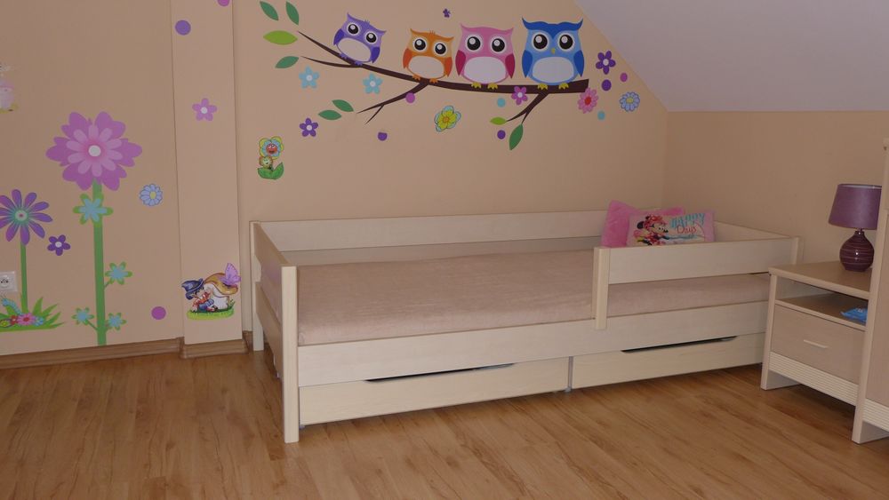 Łóżko dziecięce 80x160 wraz z materacem bez szufladbez szuflad