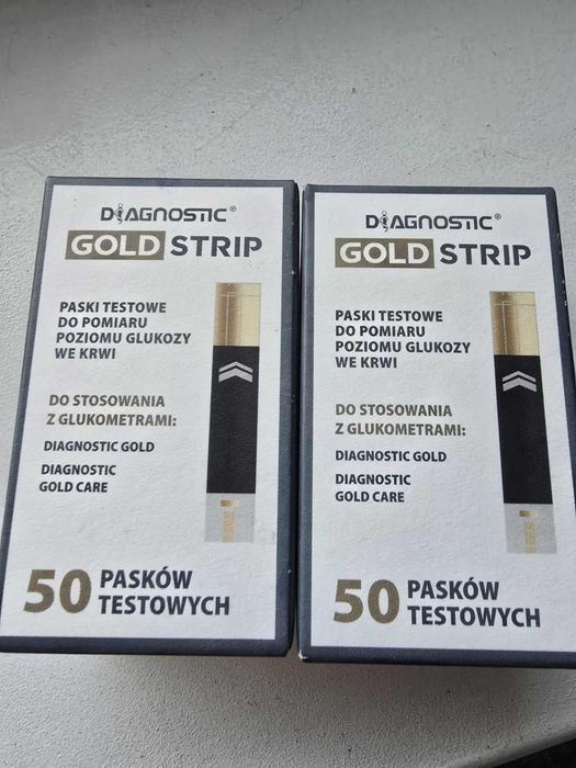 paski do pomiaru glukozy we krwi Gold Strip diagnostic