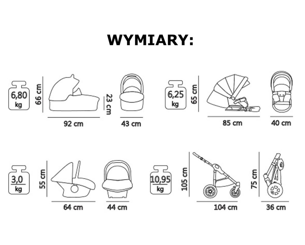 Wózek TAKO Extreme 2 w 1 glęboko-spacerowy gondola spacerówka