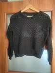 Sweter ażurowy czarny  bawełna M House
