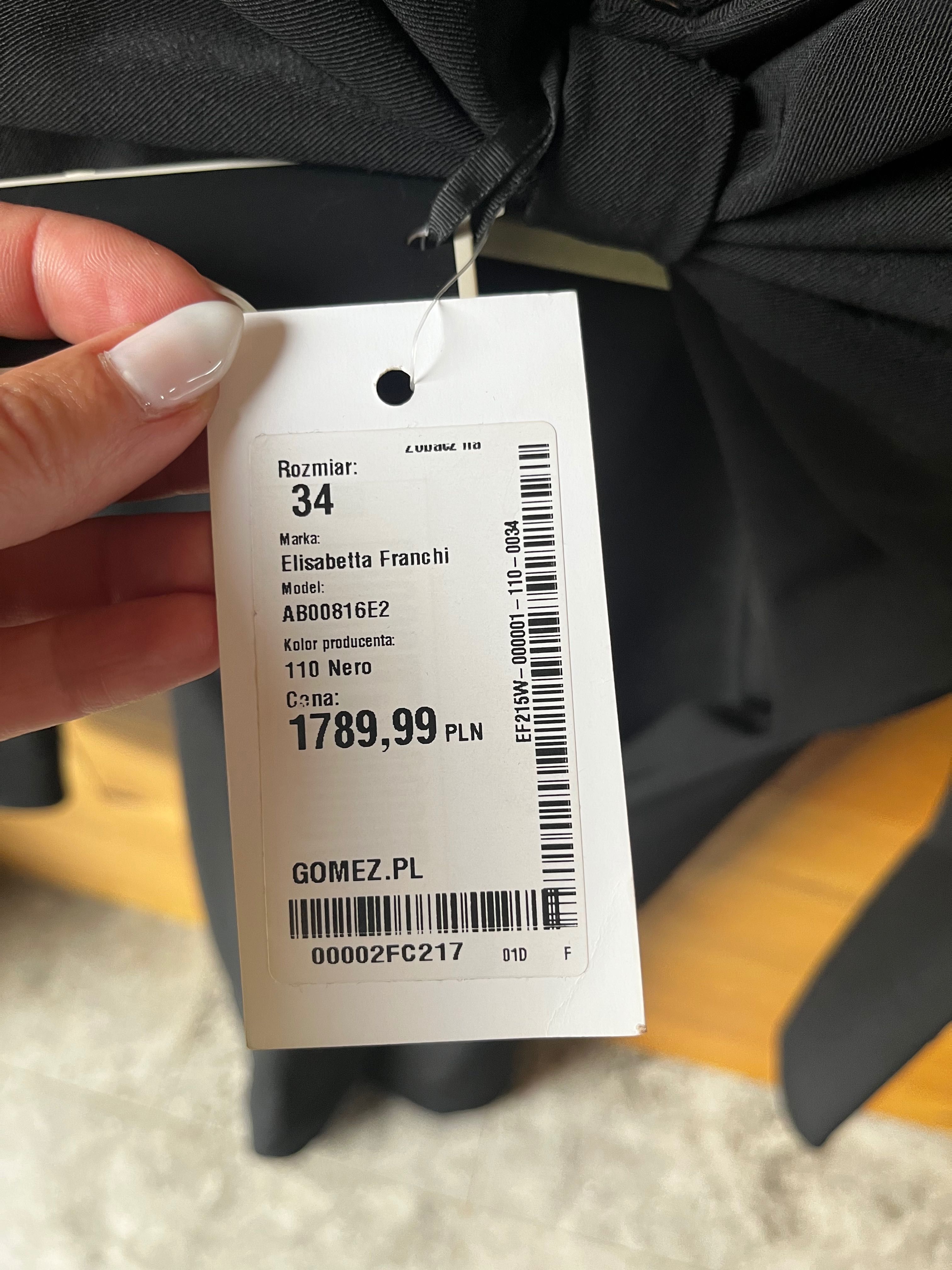 Sukienka Elisabetta Franchi xs 34 czarna z kokardą
