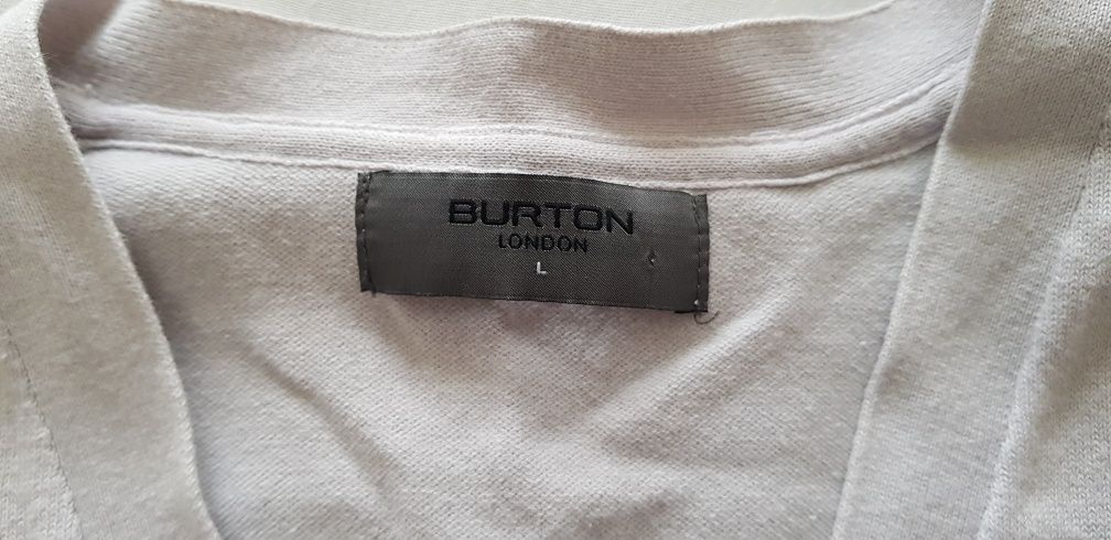 Rozpinany sweter męski marki Burton rozmiar L popiel szary
