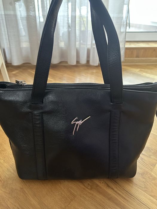 Сумка шкіряна чорна