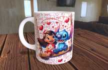 Caneca personalizada Lilo-Stitch-Dia Dos Namorados Novo