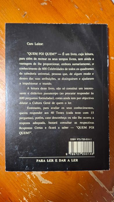 Livro "Quem Foi Quem?"