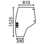 Szyba drzwi lewe Massey Ferguson 7614, 7615, 7616, 7618, 7619, ACX614