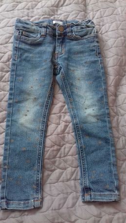 Spodnie jeans rozmiar 104 w gwiazdki