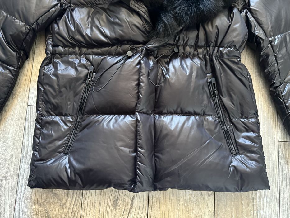 Kurtka zimowa Black Gold czarny Jenot kaczy puch S szelki Nowa