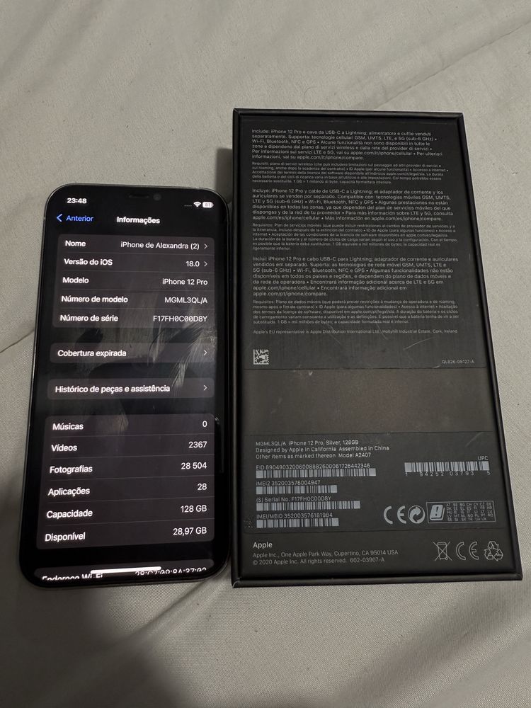 Iphone 12 pro 128GB silver