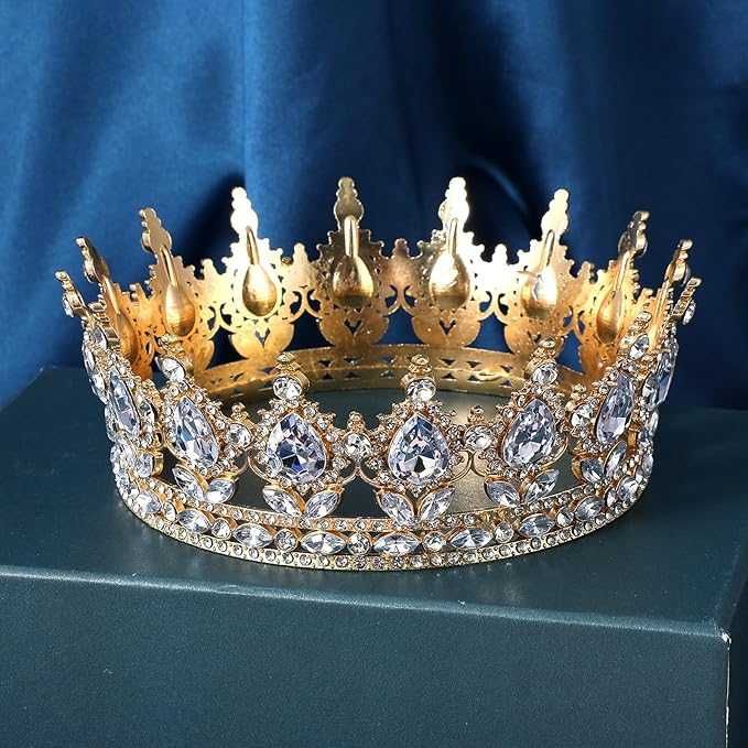 Diadem (tiara) do włosów złoty