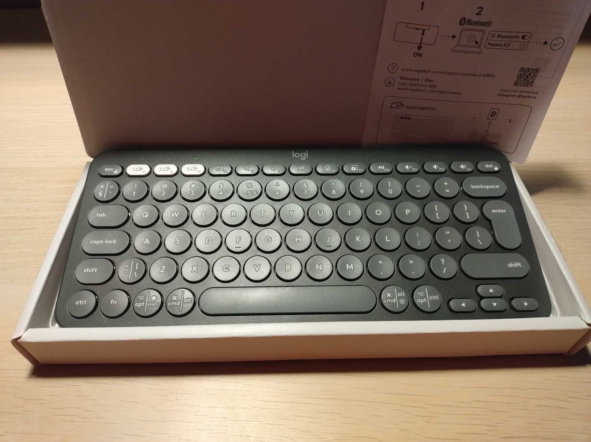 NOWA Klawiatura Logitech pebble keys bezprzewodowa bluetooth k380s PL