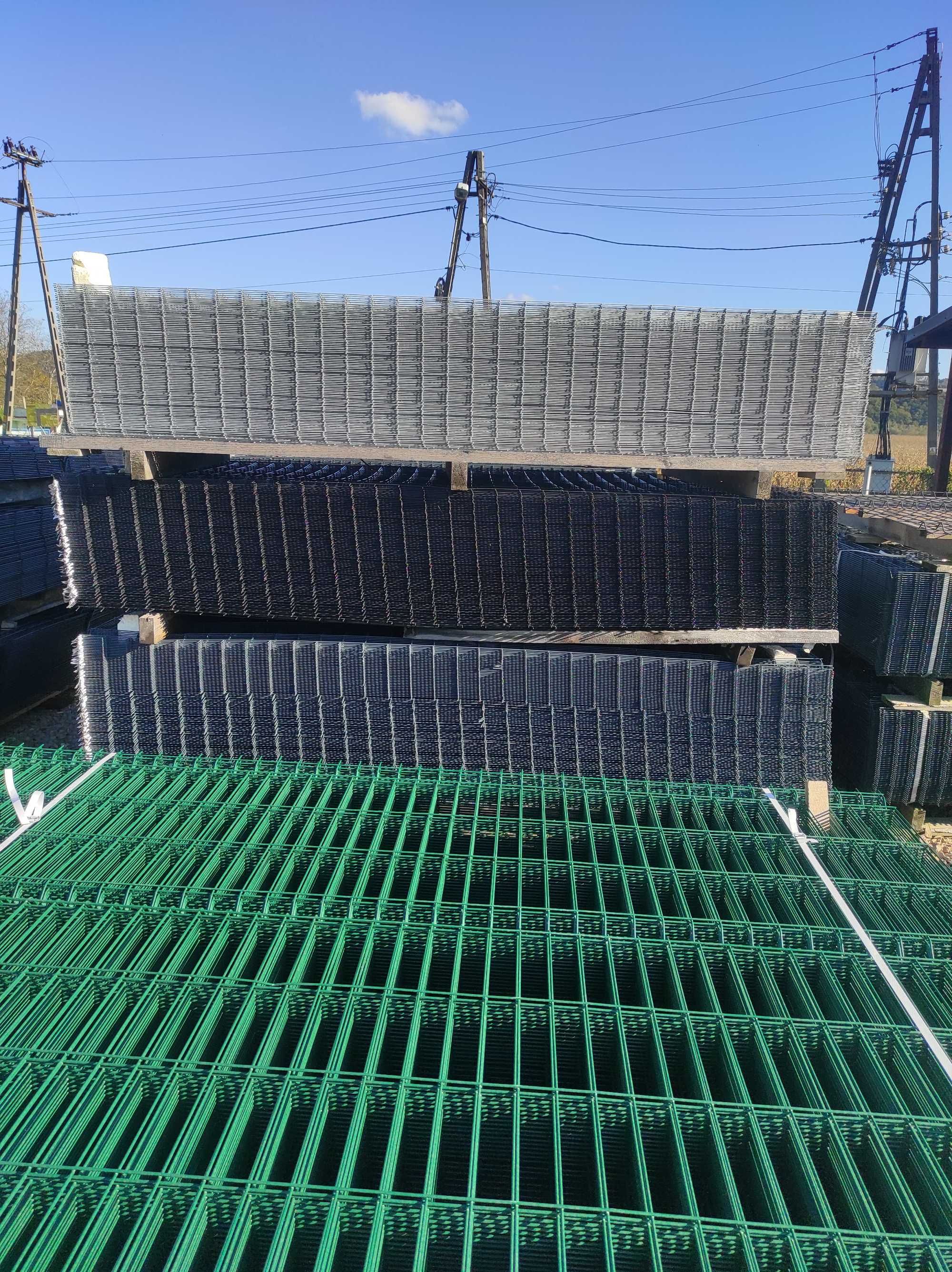Panel ogrodzeniowy 3d 123cm fi 3,2 WYPRZEDAŻ 7016 i 9005 19,96zł/mb !!