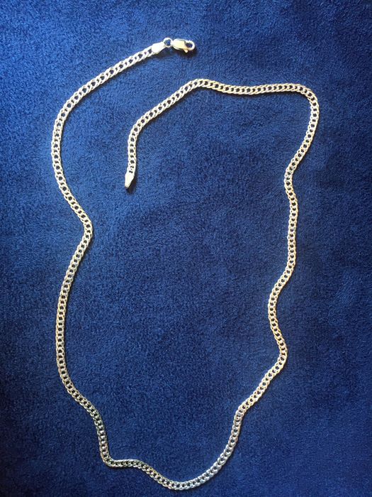 Nowy Srebrny Łańcuszek 50 cm Rombo 3,7mm + krzyżyk próba 925. Sklep