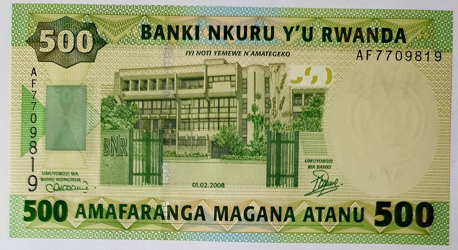 Rwanda 500 banknt UNC