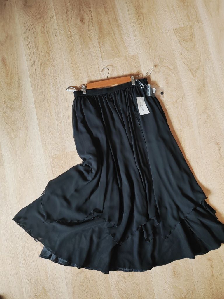 Czarna spódnica maxi Jean Claire warstwowa spódnica