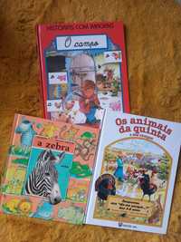 Conjunto de 3 livros para criança