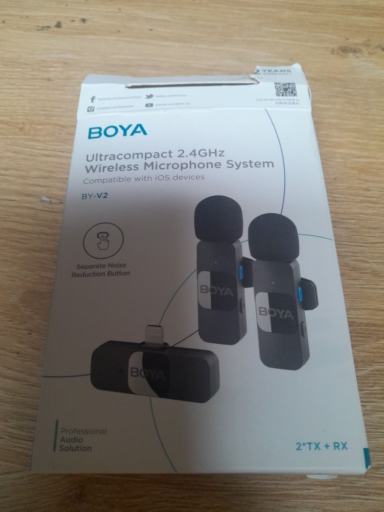 Boya by-v2 bezprzewodowy mikrofon lavalier do iphone