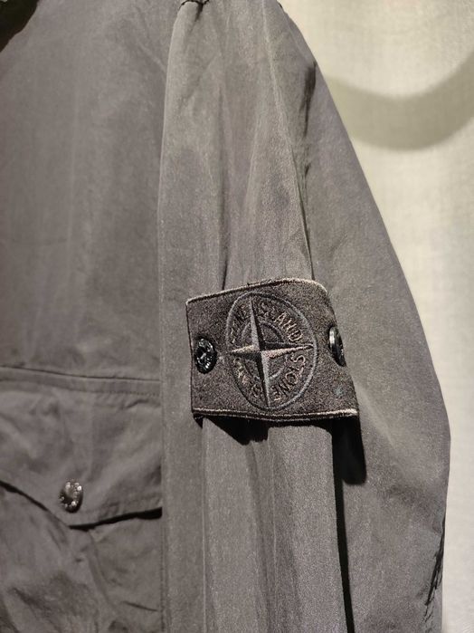 STONE ISLAND 639F2 Ghost Piece Anorak Cotton Nylon Tela Black SI0138-B