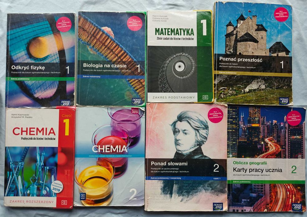 Podręczniki do liceum, technikum i kl.8