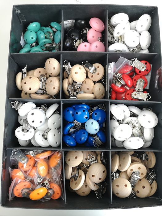 Klipsy drewniane zapinki drewniane 120 sztuk