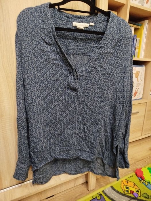 Bluzka koszula h&m granatowa we wzory 44 xxl