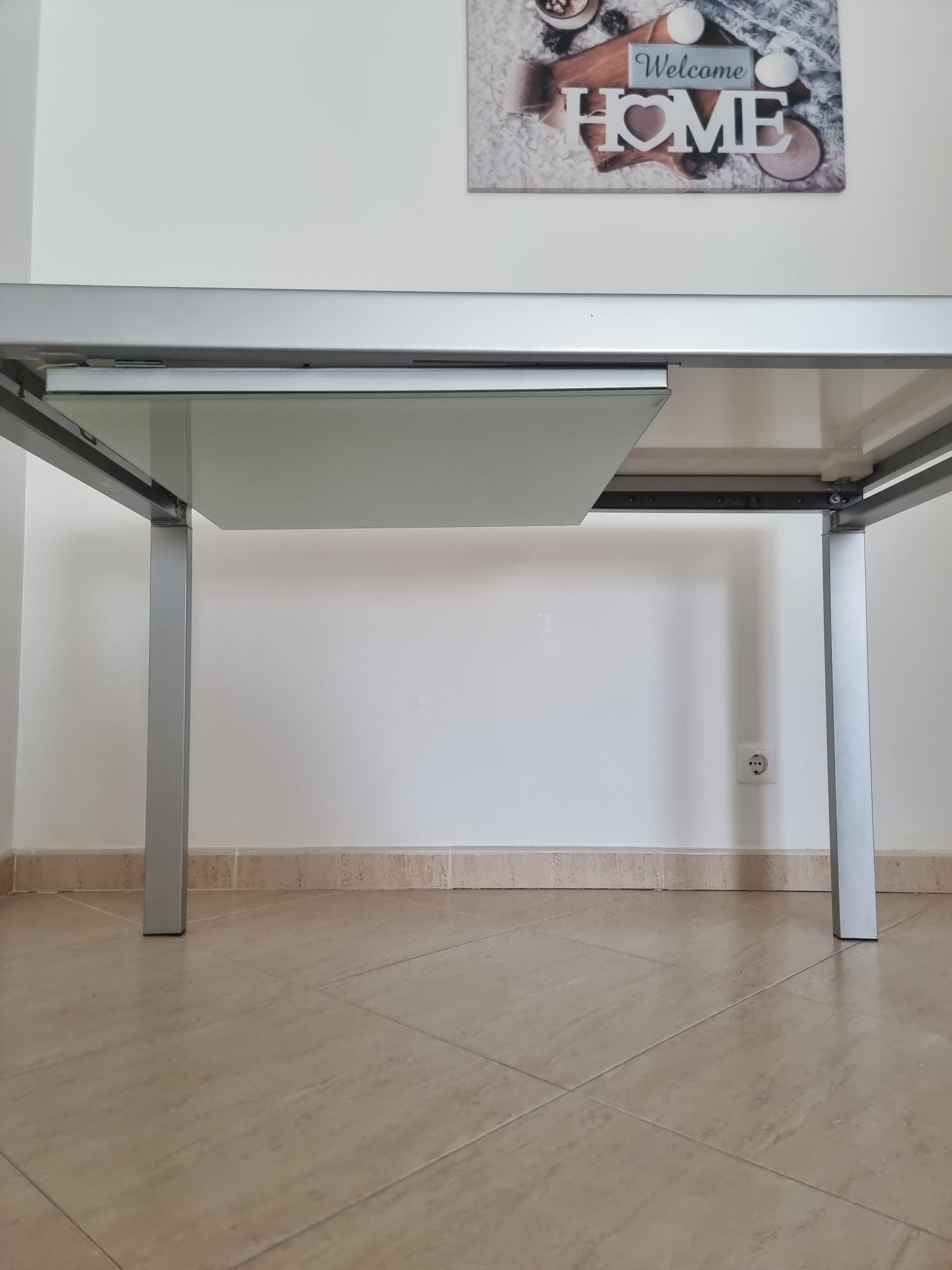 Mesa extensível branca
