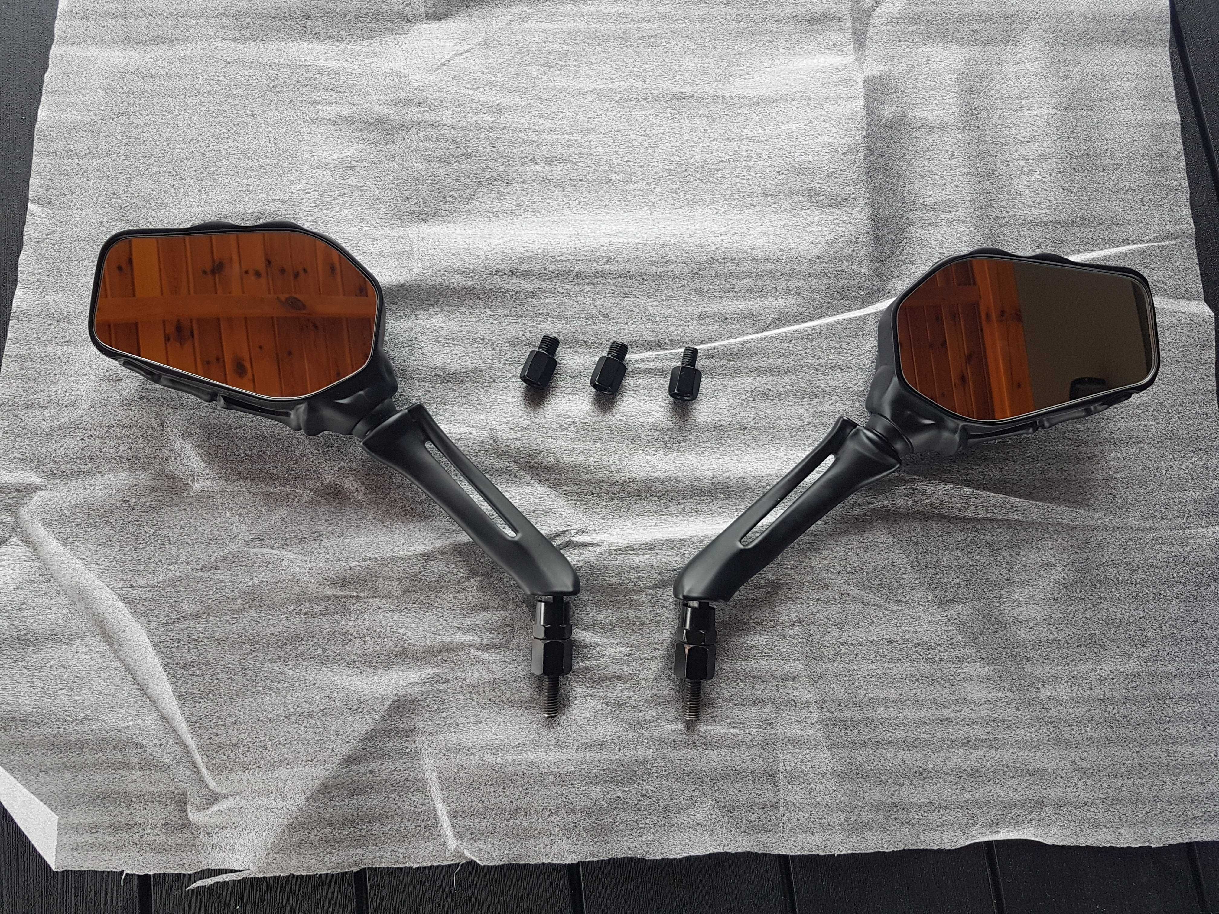 Customowe lusterka ręce szkieletu komplet L+P