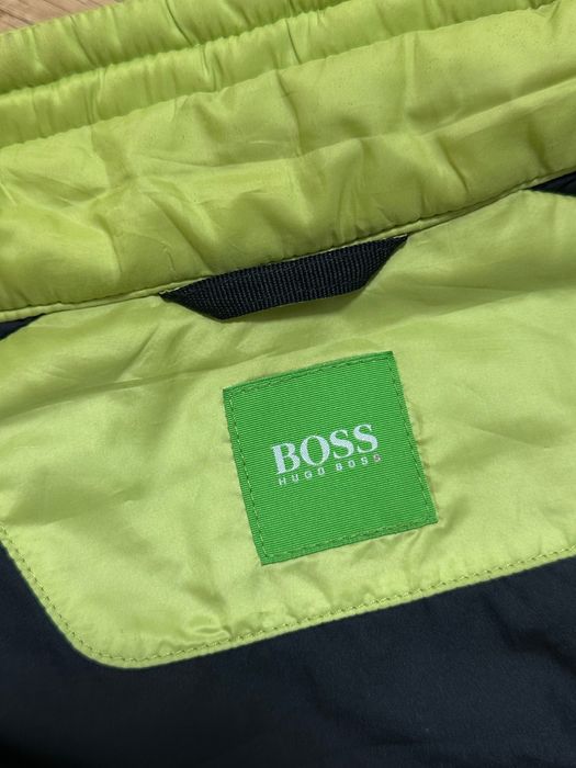 Микро пуховик куртка Hugo Boss М размер салатовый цвет thermore