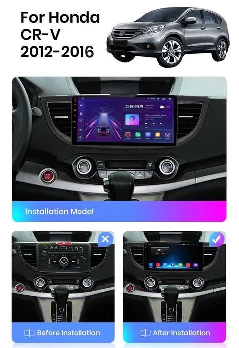 Radio Android Honda CRV 12-16 wifi gps