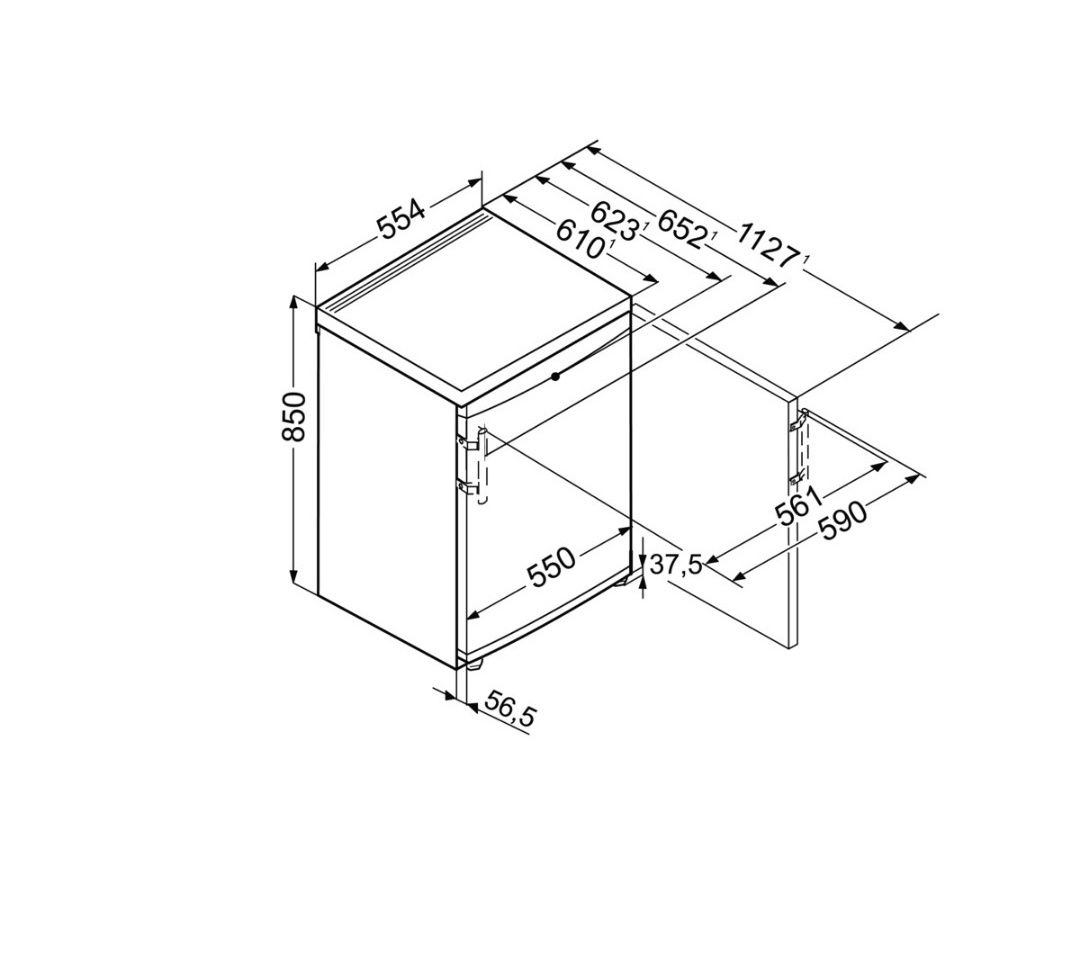 Liebherr TP 1444 - wys 85cm 2 lata