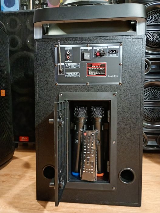 Караоке акустика Temeisheng-10(блютуз, microSD, USB,FM) ПультДУ, 2микр