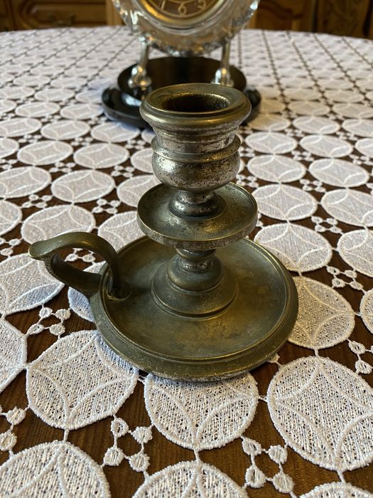 Świecxnik- Kaganek Mosiężny