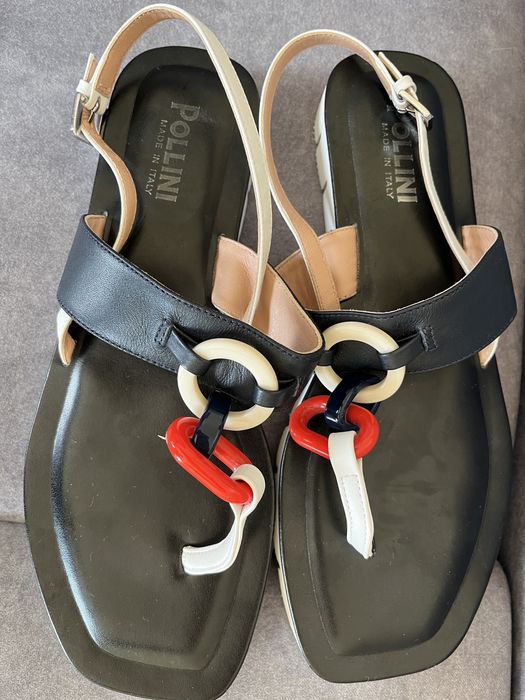 POLLINI Oryginalne sandały japonki roz.40 MADE IN ITALY