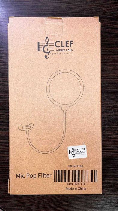 Поп-фільтр для мікрофона з 2шаровим вітрозахистом 360° CLEF Audio Labs