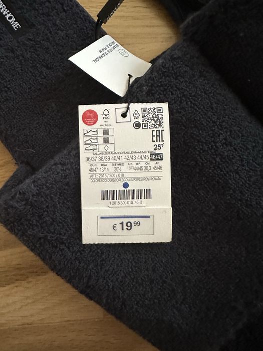 Чоловічи нові тапки Zara Home 46/47р