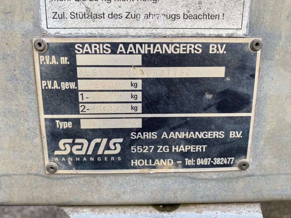 Przyczepka samochodowa Saris, stan idealny