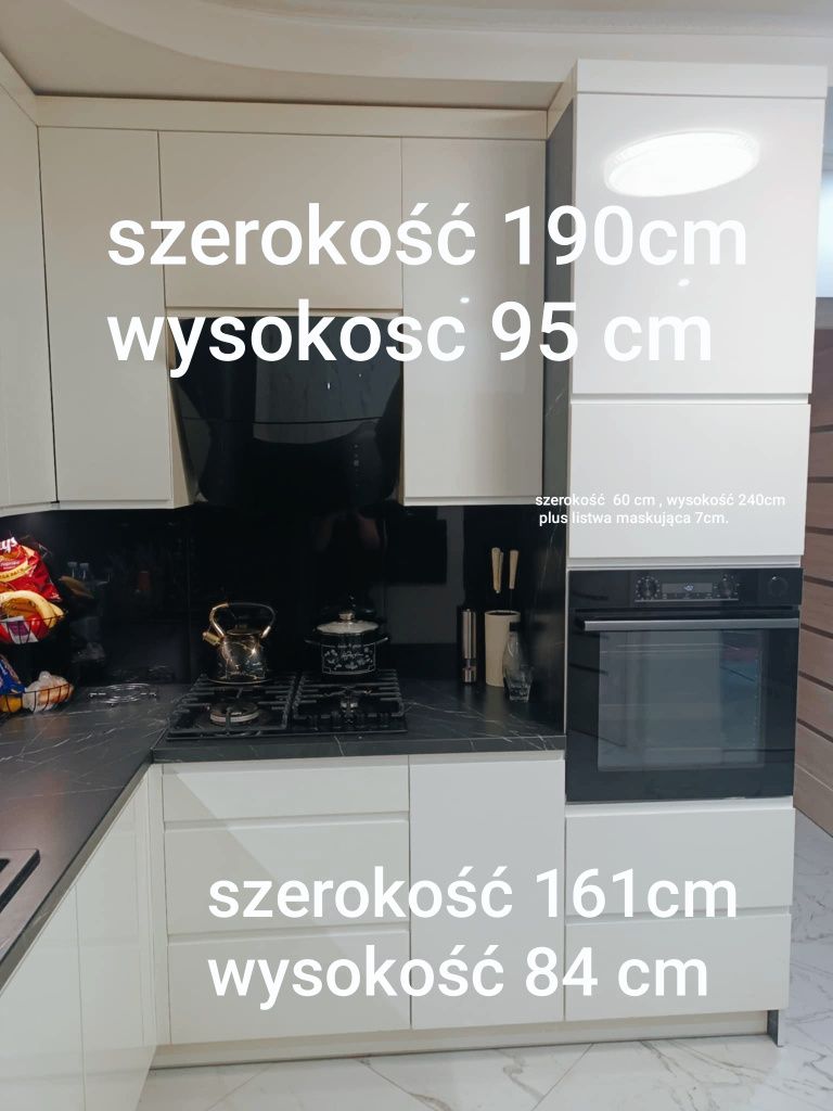 Meble kuchenne białe wysoki połysk