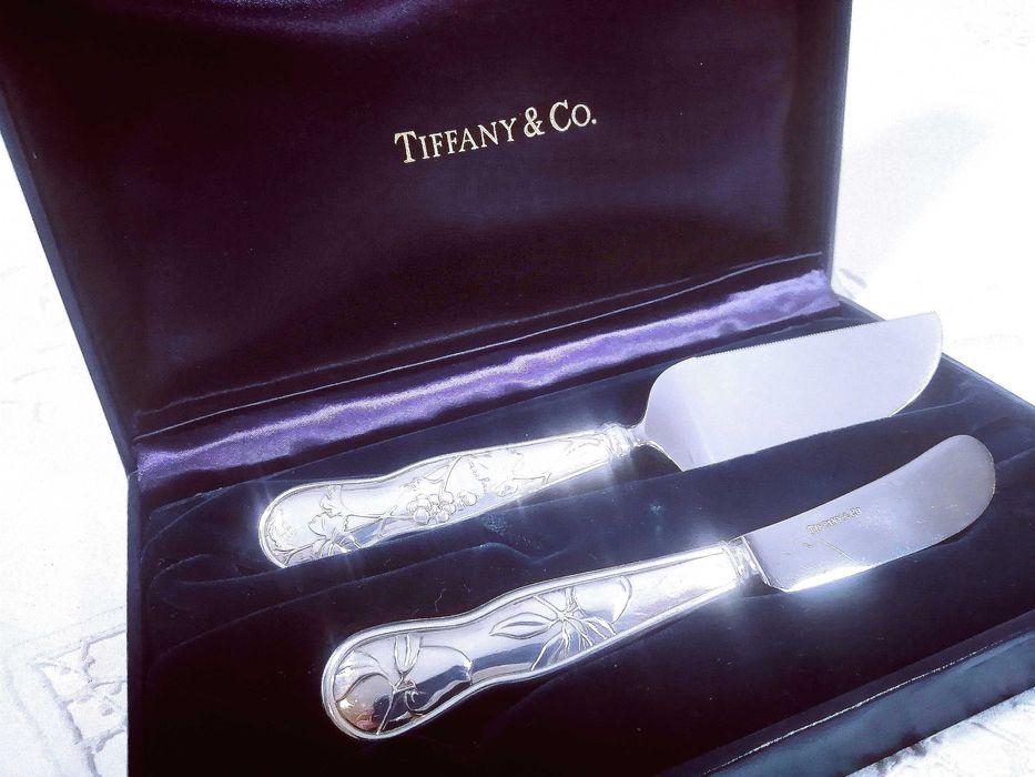 Conjunto Vintage Tiffany & Co. para Servir Queijo – Caixa Original