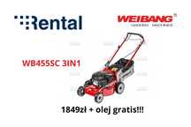 Kosiarka WEIBANG WB455SC 3w1, od ręki, gratisy