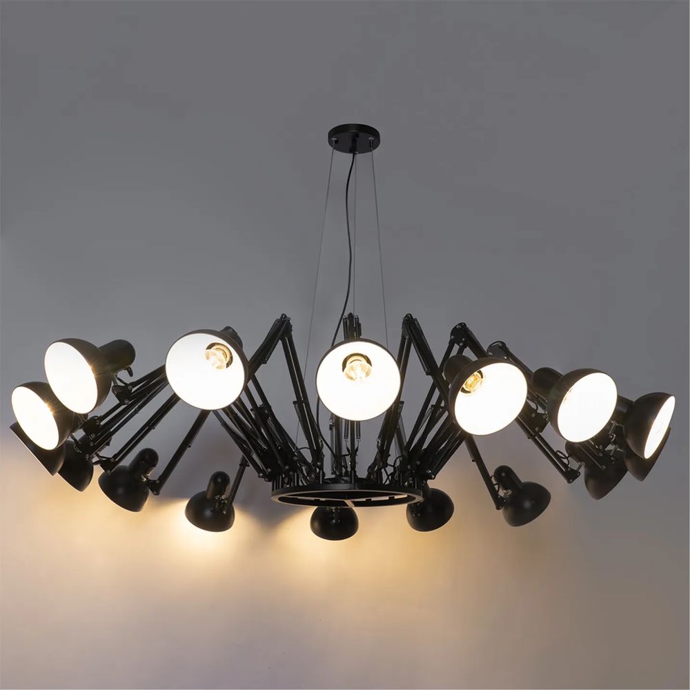 Industrialny Żyrandol Dear Ingo, lampa pająk 16 punktowa LOFT