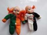 dois palhaços vintage, 12cm